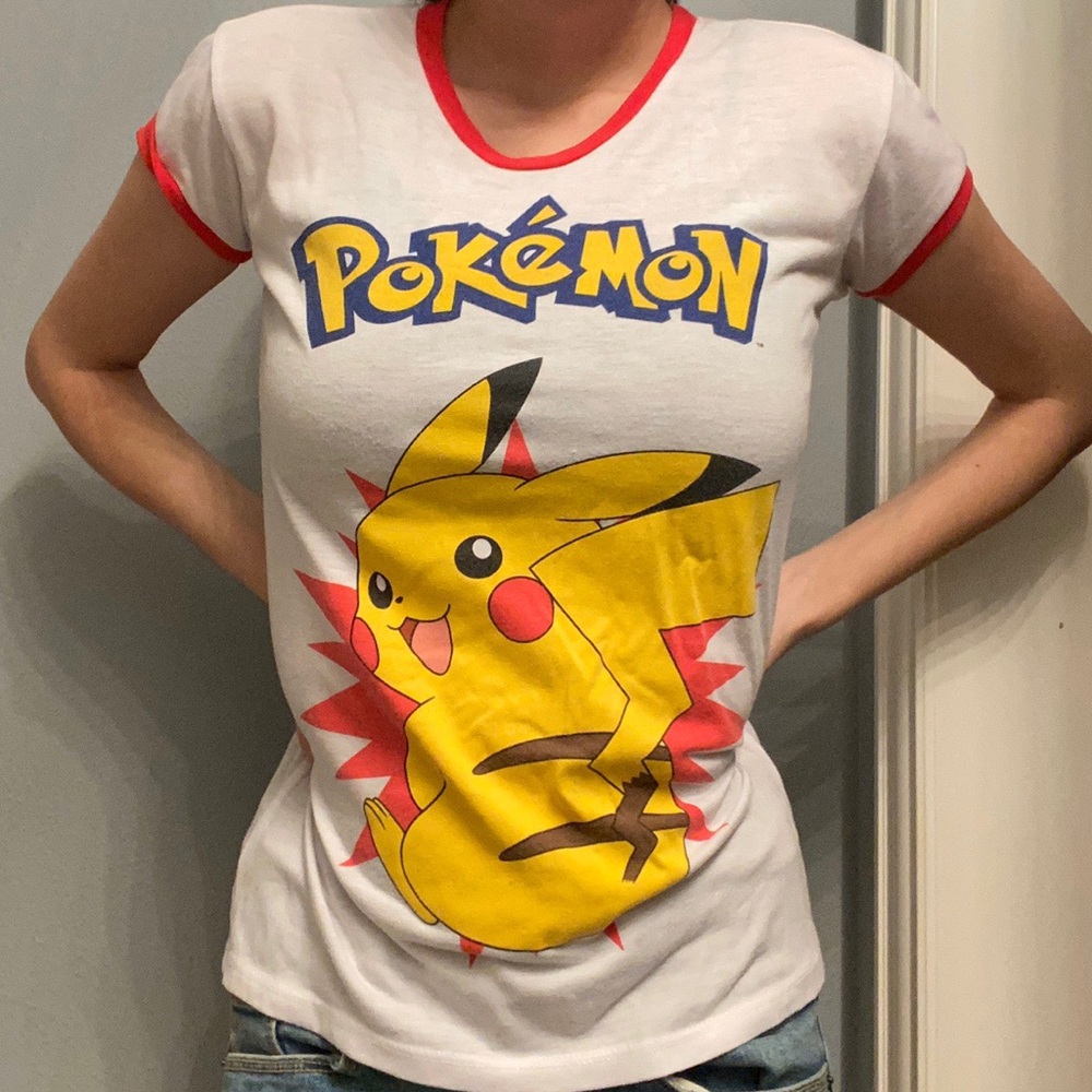 Pokemon Pikachu Red Ringer Tee